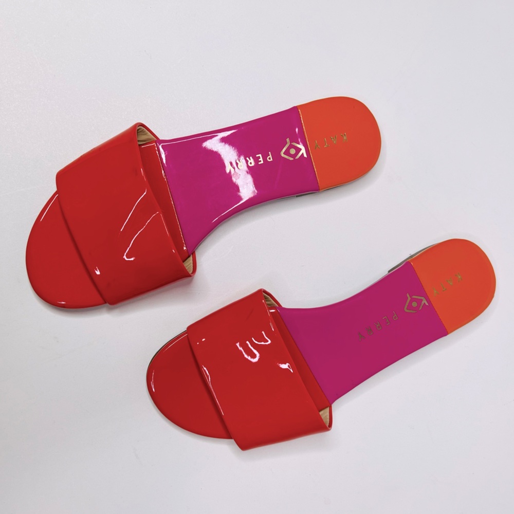 Red Slide Sandals
